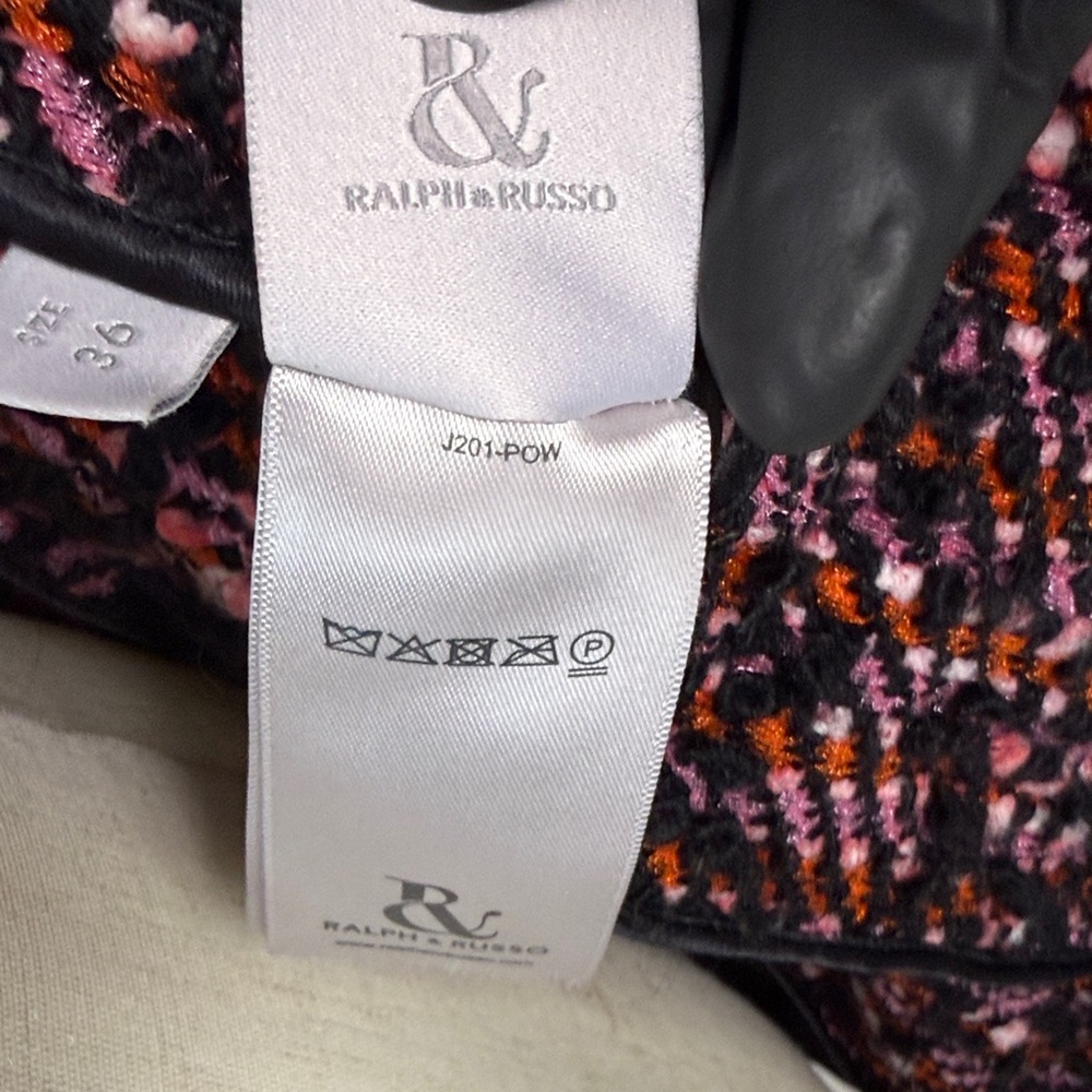 NWT Ralph & Russo Archival Tweed Blazer Pink Black Quiet Luxury FW20 Size‎ 38 4 - Picture 11 of 14